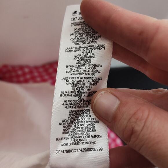 CIty Chic Picnic Maxi Dress Pink Gingham A Line Smocked M/18 - Picture 5 of 8